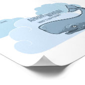 Poster Baleine de Sperm et bol de Petunias (Coin)