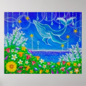 Poster Baleine & Fleurs (Devant)
