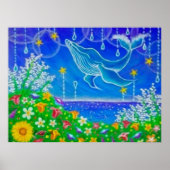 Poster Baleine & Fleurs (Devant)
