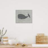Poster Baleine grise marine (Cuisine)