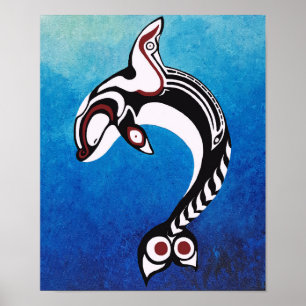 Poster Baleine heureuse