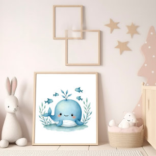 Poster Baleine heureuse