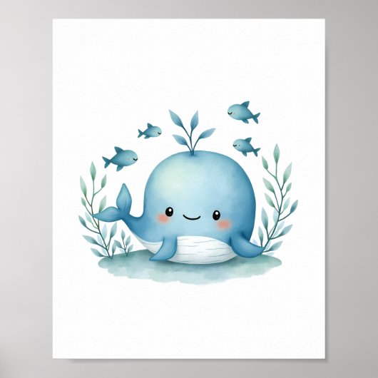 Poster Baleine heureuse (Devant)