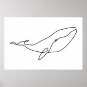 Poster Baleine, illustration d'art en ligne (Devant)