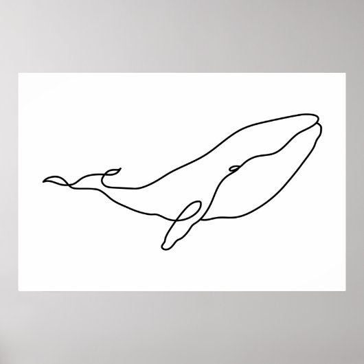 Poster Baleine, illustration d'art en ligne (Devant)