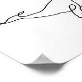 Poster Baleine, illustration d'art en ligne (Coin)