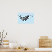 Poster Baleine Silhouette (Cuisine)
