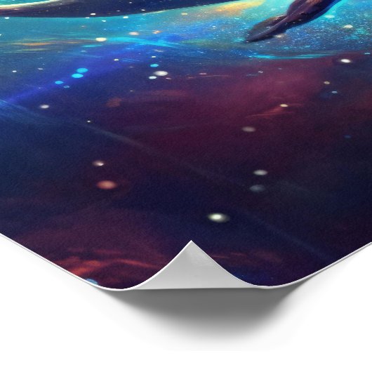 Poster Baleine spatiale (Coin)