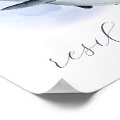 Poster Baleine tueuse à aquarelle bleue et blanche (Coin)