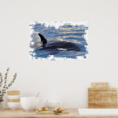 Poster Baleine tueuse nageant vite (Cuisine)
