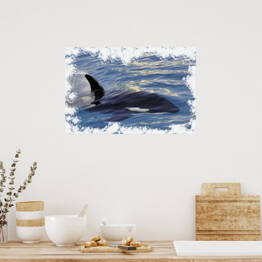 Poster Baleine tueuse nageant vite (Cuisine)