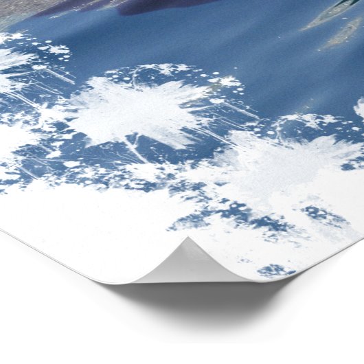 Poster Baleine tueuse nageant vite (Coin)