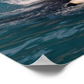 Poster Baleine tueuse nageant vite (Coin)