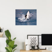 Poster Baleine tueuse sautant hors de l'eau (Bureau à domicile)