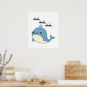 Poster Baleines, baleines, baleines Cute Sea Animal Pun (Cuisine)