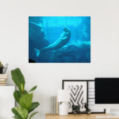 Poster Baleines bélugas II (Bureau à domicile)