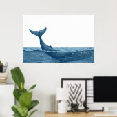 Poster Baleines dans l'océan (Bureau à domicile)