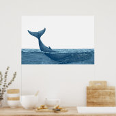 Poster Baleines dans l'océan (Cuisine)