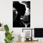 Poster Balerine élégante avec effet flou (Bureau à domicile)