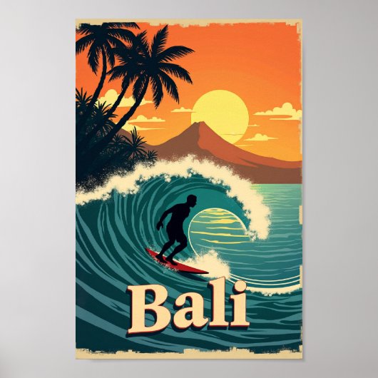 Poster Bali Bliss – Un Paradis Rétro Surf (Devant)