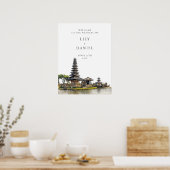 Poster Bali Destination Wedding Welcome Sign (Cuisine)
