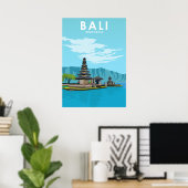 Poster Bali Indonesia Illustration Travel (Bureau à domicile)