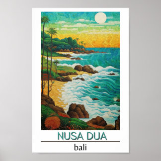 Poster Bali Indonésie Voyage Nusa Dua
