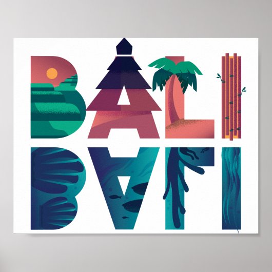 Poster Bali Indonésie Voyages (Devant)