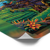 Poster Bali Sérénité : Coucher de soleil au Temple (Coin)