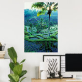 Poster Bali | Vue d'ensemble des rizières (Bureau à domicile)