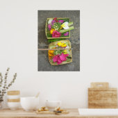 Poster Balinais Avec Paniers (Cuisine)