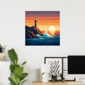 Poster Balise côtière (Bureau à domicile)