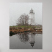 Poster Balise dans le brouillard (Devant)