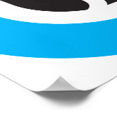 Poster Balise de phare gras avec icône Ocean Waves (Coin)