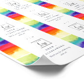 Poster Balise de préférence numérique Mariage Rainbow Col (Coin)