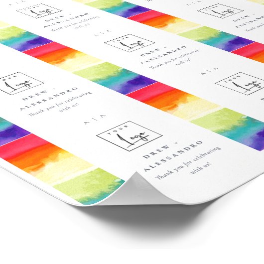 Poster Balise de préférence numérique Mariage Rainbow Col (Coin)