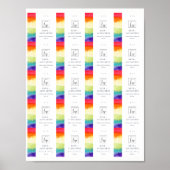 Poster Balise de préférence numérique Mariage Rainbow Col (Devant)