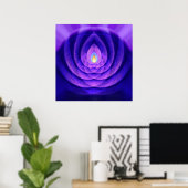 Poster Balise mentale en violet et bleu (Bureau à domicile)