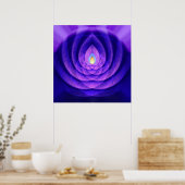 Poster Balise mentale en violet et bleu (Cuisine)