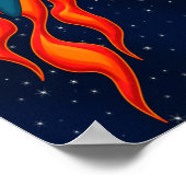 Poster Balises Favoris de la carte postale Rocket (Coin)