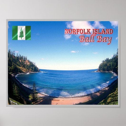 Poster Ball Bay - Norfolk Island - (Devant)