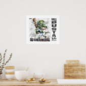 Poster Ball de Dinosaur Busta baseball (Cuisine)