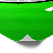 Poster Ball de golf ; Neon Green Strips (Coin)