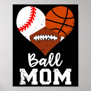 Poster Ball Maman Fun Baseball Football Football Basketba