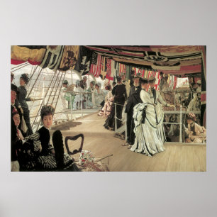 Poster Ball on Shiboard de James Tissot, Art Victorien