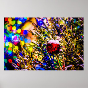 Poster Ball rouge Noël