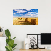 Poster Balle à foin carré (Bureau à domicile)
