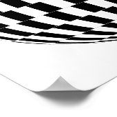 Poster Balle de discothèque noir et blanc (Coin)