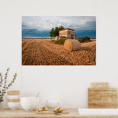 Poster Balle de foin dans un champ de Provence (Cuisine)