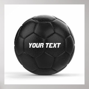 Poster Balle de Football Personnalisée Texte